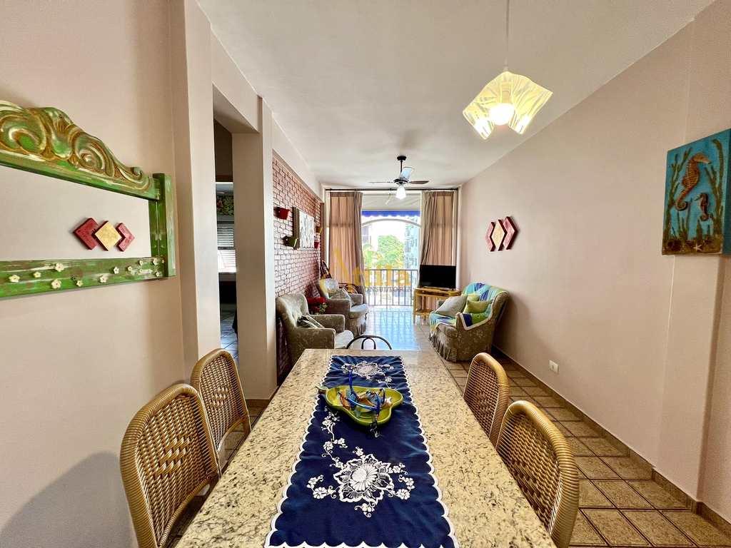 Apto 200mts praia, 1 dorm., sacada, 1 vaga, Enseada